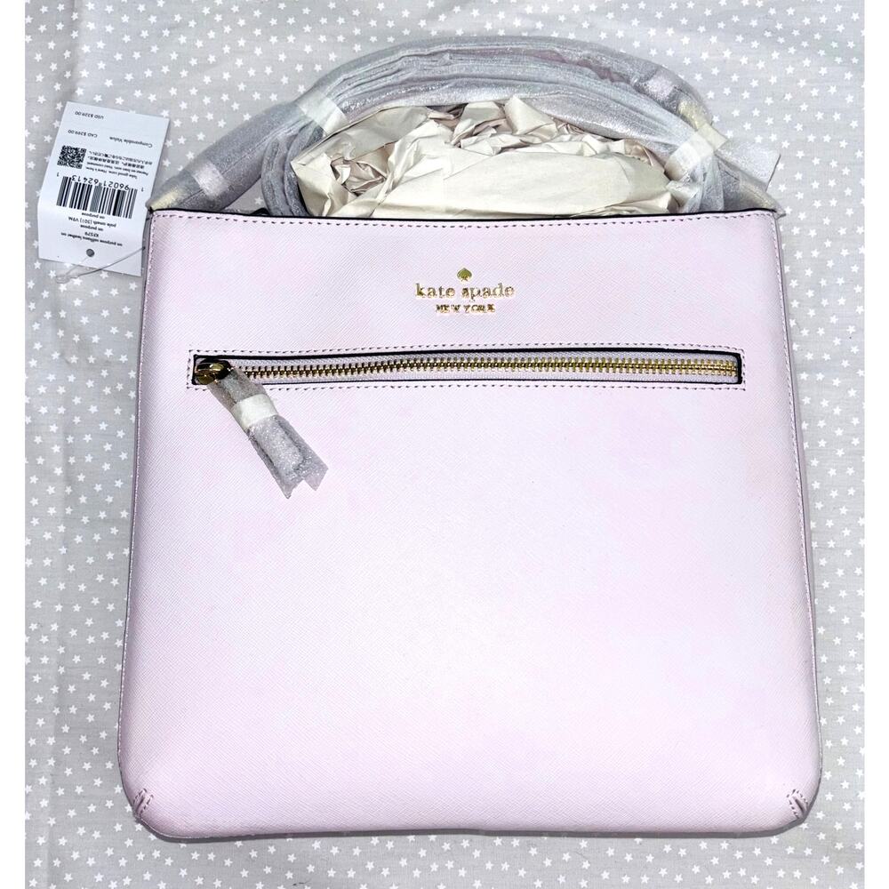 Kate Spade "On Purpose" Large Pink Swingpack Crossbody Purse Handbag NWT